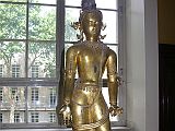 British Museum Top 20 Buddhism 09-1 Standing Avalokiteshvara Front 9. Standing Avalokiteshvara � Nepal, 16C AD, 138cm high. Avalokiteshvara is the Bodhisattva of compassion, of which the Dalai Lama is an incarnation. In his headdress is a small figure of the Tathagata Meditation Buddha Amitabha seated with his hands in meditation mudra. Semi-precious jewels are inset in the necklace, belt, anklets and in the forehead in the Nepali manner.